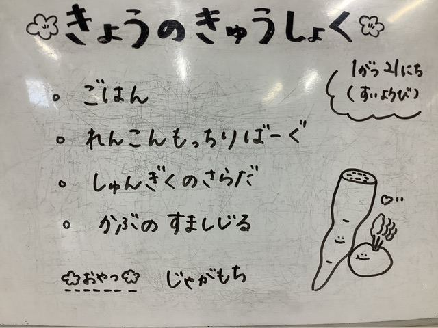 本日のメニュー1/21